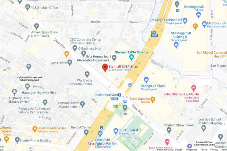 Starmall EDSA-Shaw map